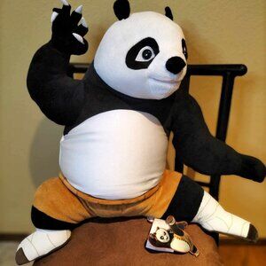 Vintage Kung Fu Panda Po Karate Pose Plush Jumbo Stuffed 27'' 2008 With Tag On